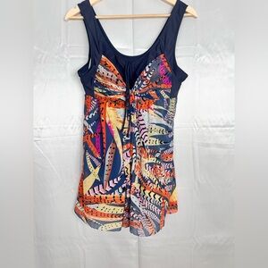 Wantdo Women's Plus Size‎ Swim Dress Floral Swimsuit - Size 16-18